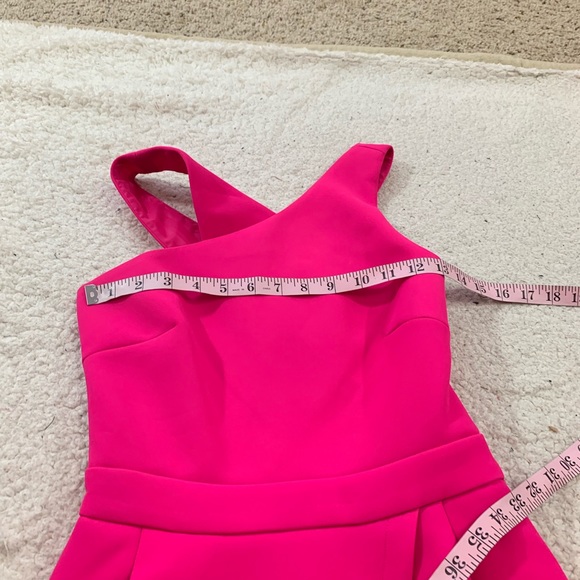 Asos hot pink asymmetrical sleeveless mini dress - Picture 2 of 5